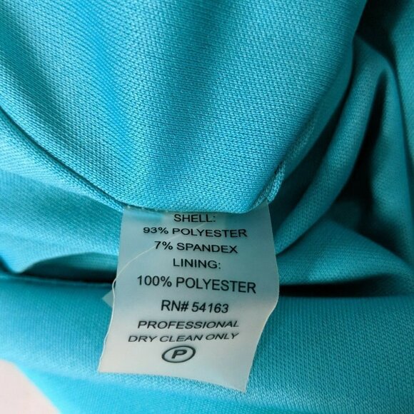 Tommy Hilfiger Teal Sheath Bodycon Dress Size 6 - Picture 4 of 5